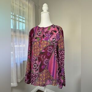 Vintage ‘90s California Krush Multicolored Long Sleeve Blouse